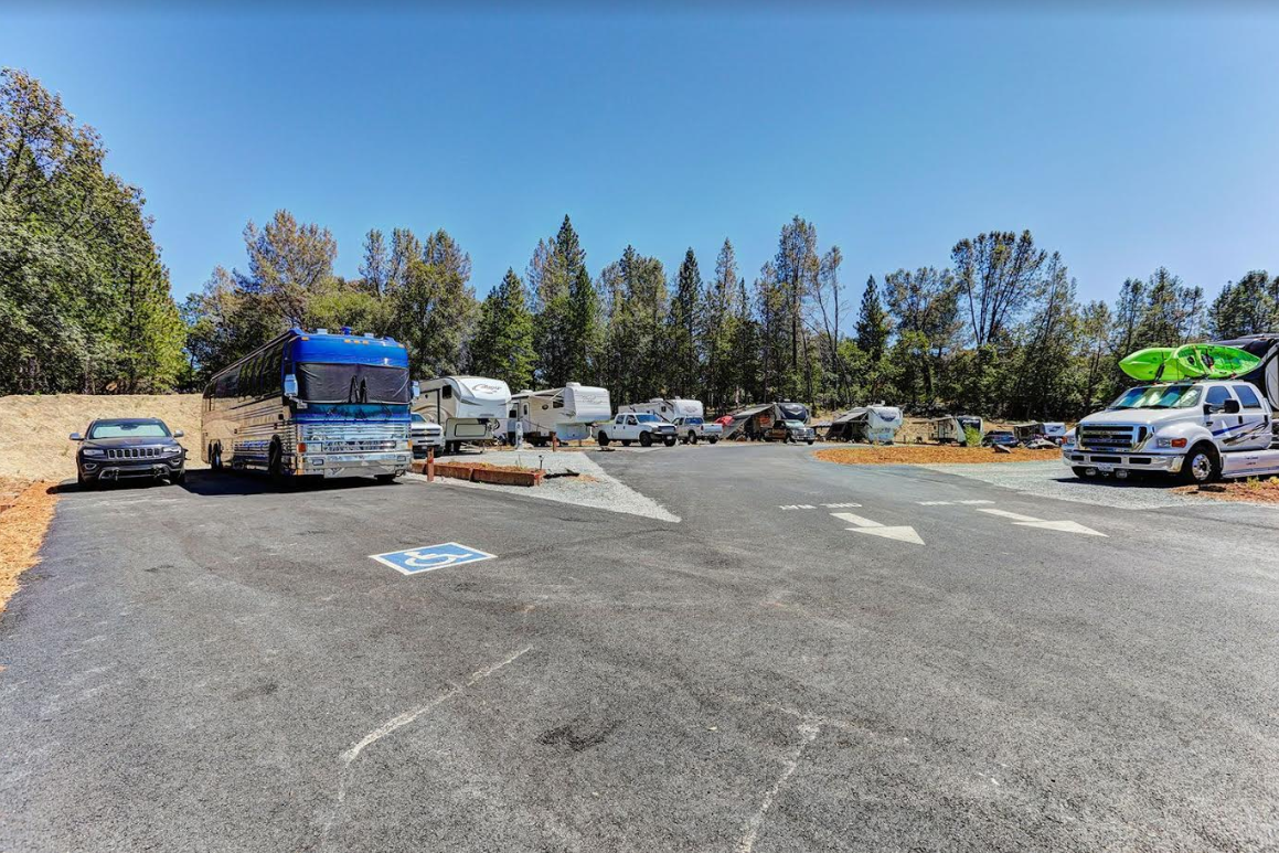 Accessible RV site with a wide level pad and smooth access at Auburn RV Resort